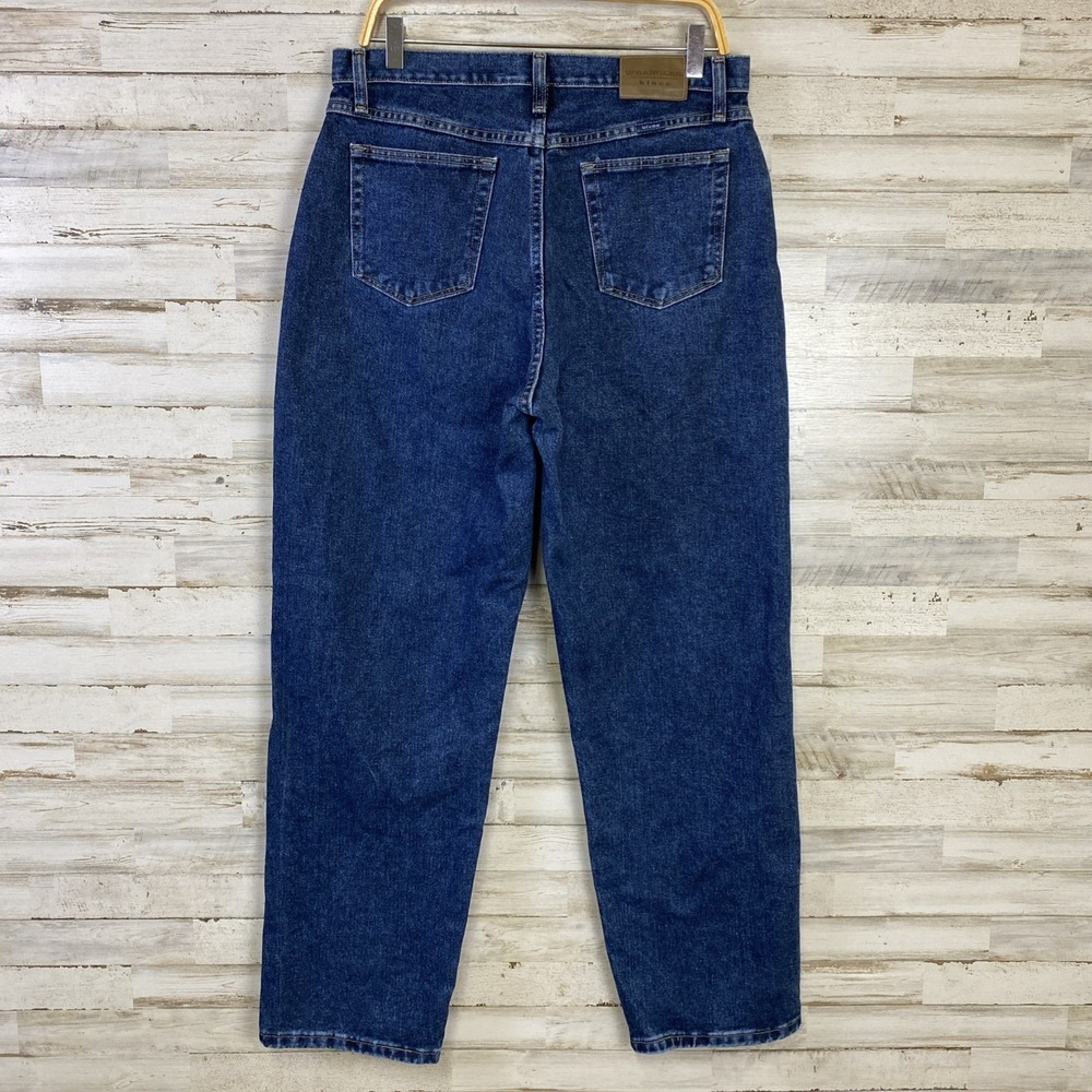 VTG Wrangler Blues Jeans Women 12x32 Blue Denim 100% Cotton WB101AD Tapered 90's - Picture 2 of 11